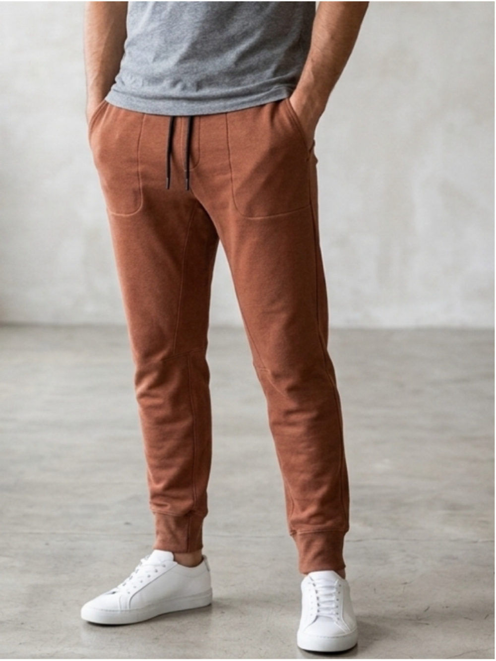 Men's Abercrombie & Fitch Cotton Joggers Size L Brown workout, running 2000
